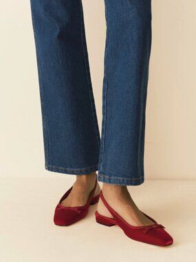 *NWT* DOEN Cossima Slingback Flats, Ruby Velvet